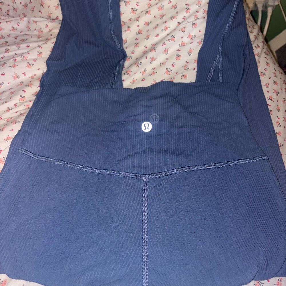 Lululemon Blue Ribbed Align Leggings